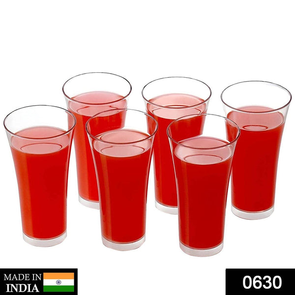 Stylish look Plastic Juicy Glass, Transparent Glasses Set 300ml (6pcs) - dailyneed.life