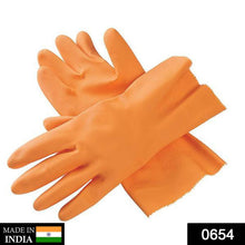 Cut Glove Reusable Rubber Hand Gloves (Orange) - 1 pc - dailyneed.life