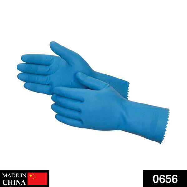 Cut Glove Reusable Rubber Hand Gloves (Blue) - 1 pc - dailyneed.life