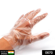 Plastic Transparent Disposable Clear Gloves (White) (100Pc) - dailyneed.life