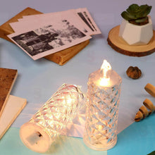Rose Candles LED Flameless and Smokeless Decorative Acrylic Transparent Candles Led Tea Light Candle Perfect for Gifting, Home, Diwali, Christmas, Crystal Candle Lights, Diwali (1 Pc) (MOQ :- 12 pc ) - dailyneed.life