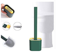Silicone Toilet Brush with Holder Stand for Bathroom Cleaning - dailyneed.life