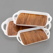 Serving Tray Set (Pack of 3 Pcs) (Small, Medium, Large) (Multicolour) - dailyneed.life
