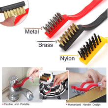 3-Piece Mini Wire Brush Set: Tackle Tough Cleaning Jobs (Multi-Material) - dailyneed.life
