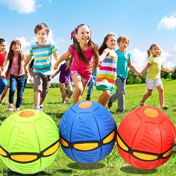 Football Flat Throw Disc - with 3 LED Light Flying Toys - dailyneed.life