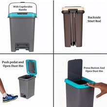 Apex Push N Pedal Plastic Dustbin 10L Capacity (1 Pc) - dailyneed.life