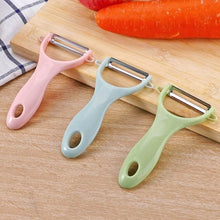 Plastic Kitchen Peeler - Green & Classic Stainless Steel 3-Piece Knife Set Combo - dailyneed.life