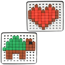 Pixel Cubes Toy for Children Early Education, Pixel Game Educational Board Games Board, Birthday Gift for Kids, Learning Math Toy, Brain Games, Math Puzzle (Approx 180 Cubes With Pixel Board & Book) - dailyneed.life
