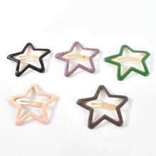 Metal Printed Star Shape Hair Clips (5 Pcs Set) - dailyneed.life