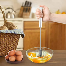 Big Stainless Steel Egg Whisk, Hand Push Rotary Whisk Blender (1 Pc / 35 Cm) - dailyneed.life