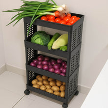 4-Layer Plastic Storage Rack with Wheels - dailyneed.life