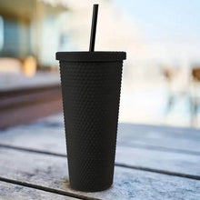 Reusable Studded Tumbler with Straw & Leak Proof Lid (1 Pc, Mix Colors) - dailyneed.life