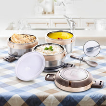 Ganesh Steko-3 Triple Layer Stainless Steel Insulated Lunch Box Set - dailyneed.life