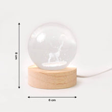 Crystal Ball Night Light Glass Ball Night Lamp with Wood Base - dailyneed.life