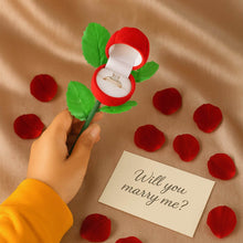 Artificial Rose Flower Shaped Jewelry Ring Box (1 Pc) - dailyneed.life
