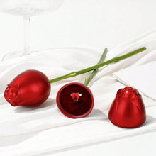 Plastic Red Rose Couple Rings Box-Fancy Rings Box (No Rings Included / 1 pc) - dailyneed.life