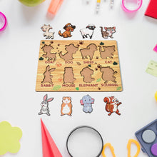 Wooden Animal Puzzle Learning Educational Board (1 Set / 28×20 Cm) - dailyneed.life