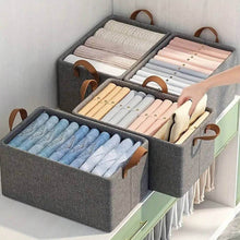 Cloth storage baskets, closet storage bins, Canvas Fabric Storage Basket for shelves, basket organizers for shelf, storage bins for clothes (48×27 Cm) - dailyneed.life
