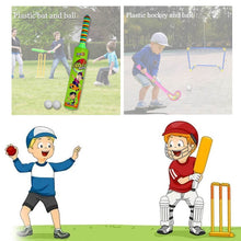 Combo of Light Weight Plastic Bat, Ball & Hockey for Kids, Boys, Indoor, Outdoor Play - dailyneed.life