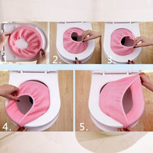 Bathroom Soft Thicker Warmer Stretchable Washable Cloth Toilet Seat Cover (1pc) - dailyneed.life
