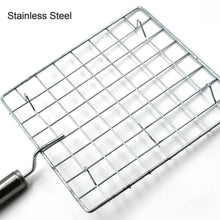 Square Stainless Steel Barbecue Grill with Steel Handle - dailyneed.life