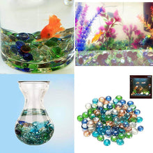 Glass Gem Stone, Flat Round Marbles Pebbles for Vase Fillers, Attractive pebbles for Aquarium Fish Tank. - dailyneed.life