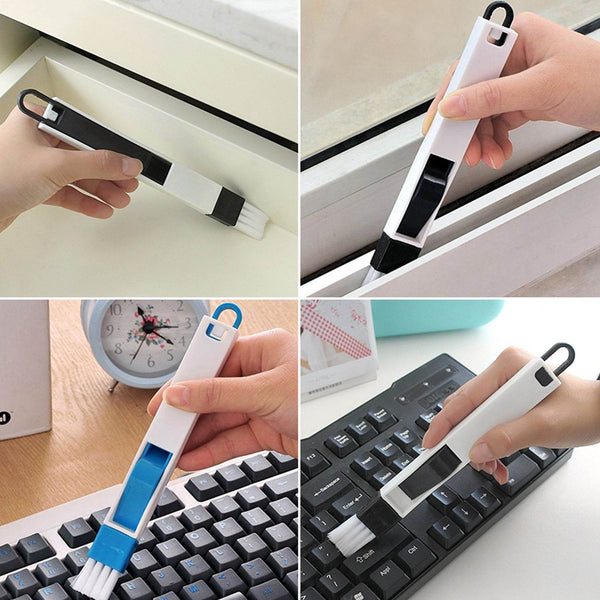 2 in 1 Multi-Function Plastic Window Slot Wardrobe Dust Removal Cleaning Brush - dailyneed.life