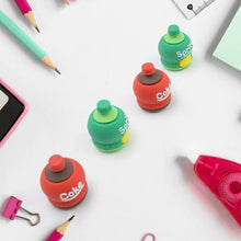 2-in-1 3D Cold Drink Bottle Shape Rubber Pencil Sharpener and Eraser Set, Stationery for Kids School Boys Girls, Birthday Return Gifts (1 Pc ) - dailyneed.life