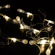 Decorative LED Lighting Chain with Crystal Water Drop Bulbs Approx 3 Mtr (1 Pc) - dailyneed.life