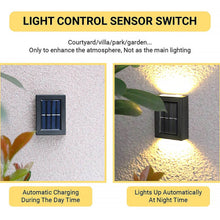 Solar Wall Lights Small Fence Lights Solar Powered Up Down LED Porch Light Garden Lights Outdoor Solar Landscape Lights WaterProof Light (1 Pc) - dailyneed.life