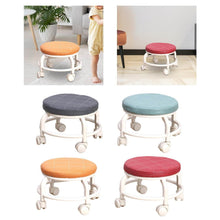 Roller Seat Stool Low Height Rolling Plastic Stool Multifunctional Small Household Movable Mini Stool Pulley Wheel Stool for Garage Home Library (1 Pc) - dailyneed.life