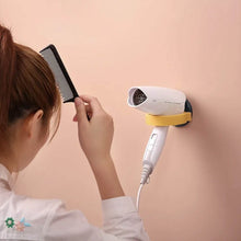 Wall Mount Hair Dryer Holder with Suction Cup, Plastic Wall Bracket for Bathroom, Beauty Salon / Home Use Self Adhesive Hair Dryer Stand Rack (1 Pc) - dailyneed.life