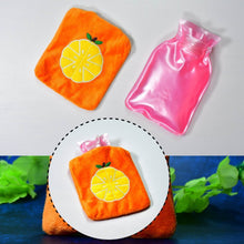 Orange small Hot Water Bag with Cover for Pain Relief, Neck, Shoulder Pain and Hand, Feet Warmer, Menstrual Cramps. - dailyneed.life