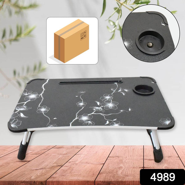 Laptop Table Foldable Portable Notebook Bed Lap Desk Tray Stand Reading Holder with Coffee Cup Slot for Breakfast, Reading & Movie Watching. - dailyneed.life