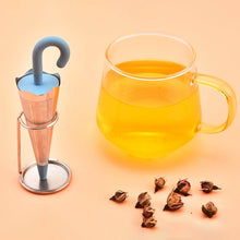 Reusable Cute Umbrella Tea Strainer With Tray / Stand (1 Pc) - dailyneed.life