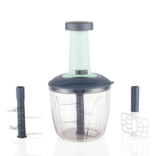 1100 ml 2 in 1 Push up Chopper with affixed with 6 Sharp Blade | Vegetable and Fruit Cutter with Easy Push and chop Button - dailyneed.life