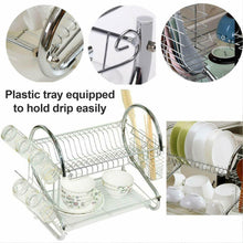 Stainless Steel 2 Layer Kitchen Dish Rack / Plate Cutlery Stand - dailyneed.life