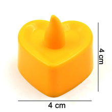 Heart Shape Battery Operated Tea Light LED Candles, for Decoration Use, Diwali (24 Pc Set) - dailyneed.life