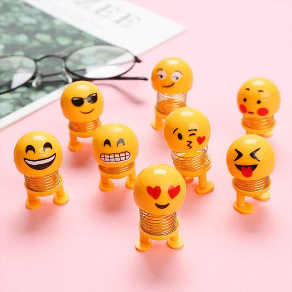 Emoji Shake Car Dashboard Doll Dance for Car interior Decoration With LED Light - dailyneed.life