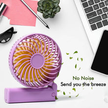 Portable Mini handy Fan & Personal Table Fan | Rechargeable Battery Operated Fan Suitable for Kids, Women, Makeup Artist, Home Office (Battery Not Include) - dailyneed.life