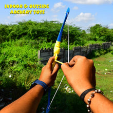 Plastic Archery Bow and Arrow Toy Set with single knife and 3pc Arrow and Target Board, - dailyneed.life