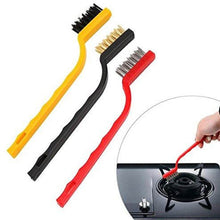 3 Pc Mini Wire Brush Set for cleaning (Brass, Nylon, Stainless Steel Bristles) - dailyneed.life