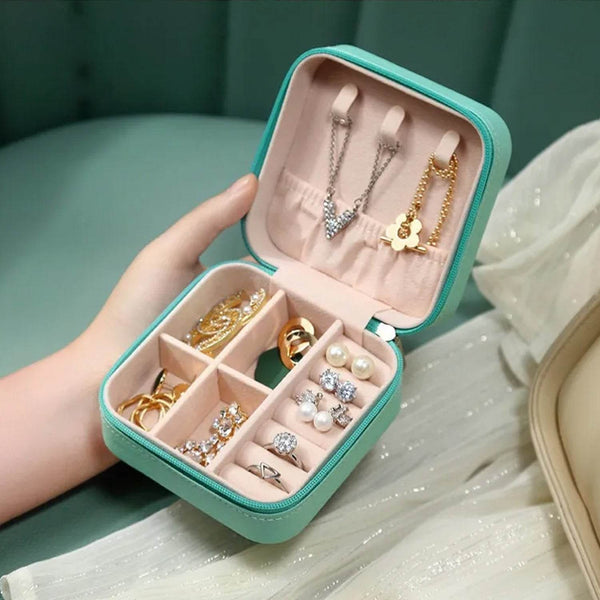 Mini PU Leather jewellery Box for Travel & Storage - dailyneed.life