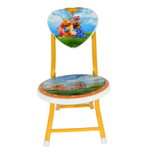 Heart Shape Kids Chair Cartoon Printed Foldable Kids / Children Folding Chair for Playrooms, Schools, Daycares, and Home. Metal and Fibre Body Picnic Beach Camping Chair (1 Pc) - dailyneed.life