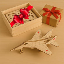 3D Wooden Fighter Jet Puzzle DIY Assembly Kit - dailyneed.life