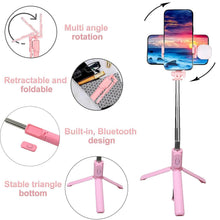 Portable Foldable Selfie Stick with Remote Control, 3-Axis Tripod Hand Stabilizer for Smartphones, TikTok Vlog YouTuber Video Recording (1 Pc) - dailyneed.life