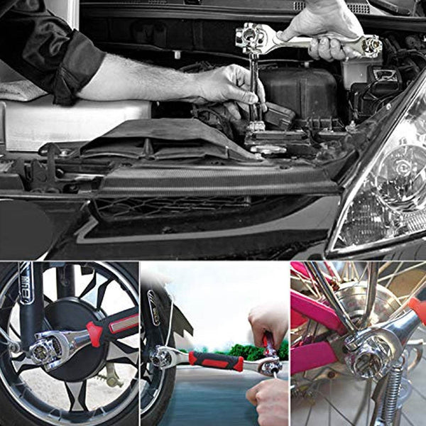 48 in 1 Socket Point Universal Car Repair 360 Degree Fixed Square, Hex, Torx Hand Tool Wrench - dailyneed.life