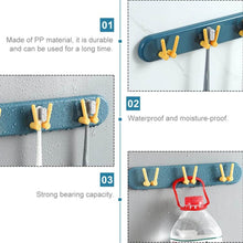 Toothbrush Holder Plastic Bathroom Accessories Organizer Wall Mounted Hanging Mount Shelf & Hooks (1pc) - dailyneed.life