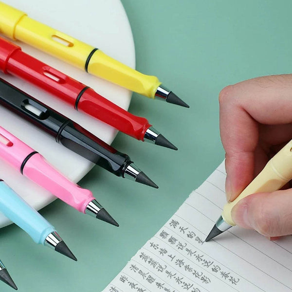 2-in-1 Everlasting Magic Pencil with Replaceable Eraser – Inkless, Reusable, Portable (1 Pc / Mix Color) - dailyneed.life