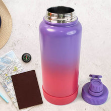 Two Tone Pink Stainless Steel Water Bottle | Copper Coated Vacuum Insulation | Powder Coated | Secure Grip | Leakproof Easy Pour Cap (1000ml) - dailyneed.life